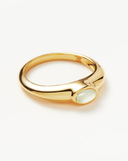 Good Vibes Gemstone Stacking Ring | 18ct Gold Vermeil/Rainbow Moonstone