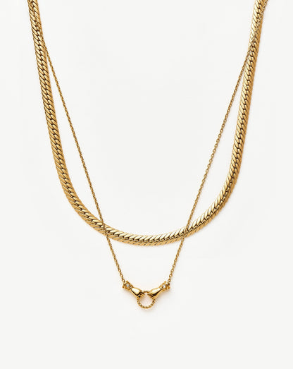Harris Reed In Good Hands Slider Necklace Set | 18ct Gold Plated