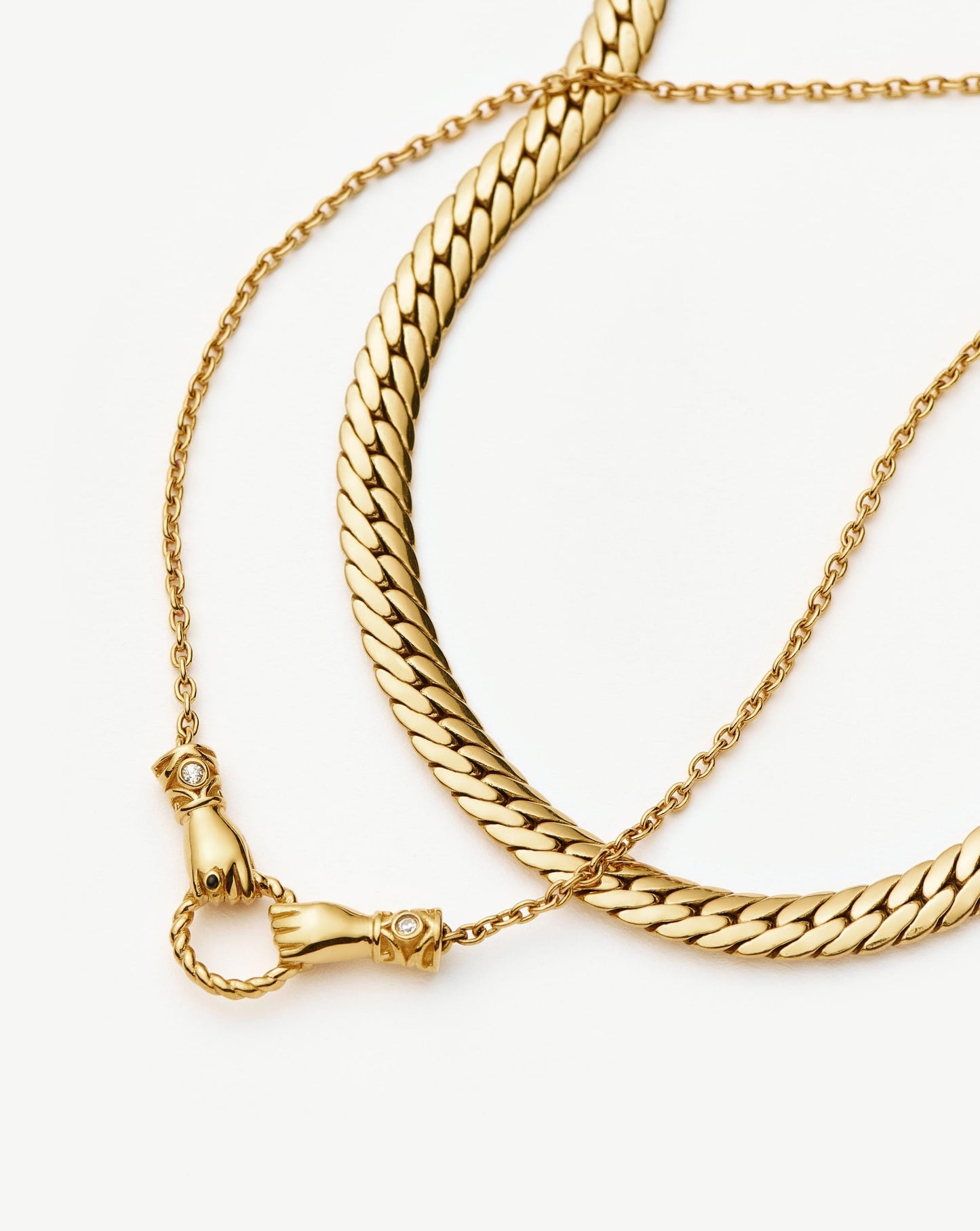 Harris Reed In Good Hands Slider Necklace Set | 18ct Gold Plated