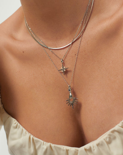 Harris Reed Star Catcher Pendant Necklace | Sterling Silver/Cubic Zirconia