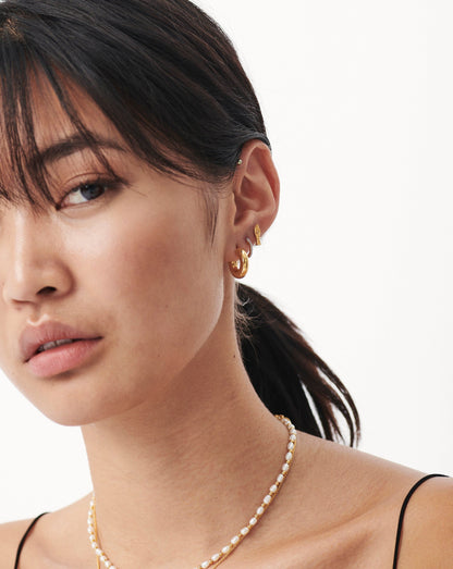 Harris Reed Take the Hand Single Stud Earring | 18ct Gold Vermeil/Cubic Zirconia