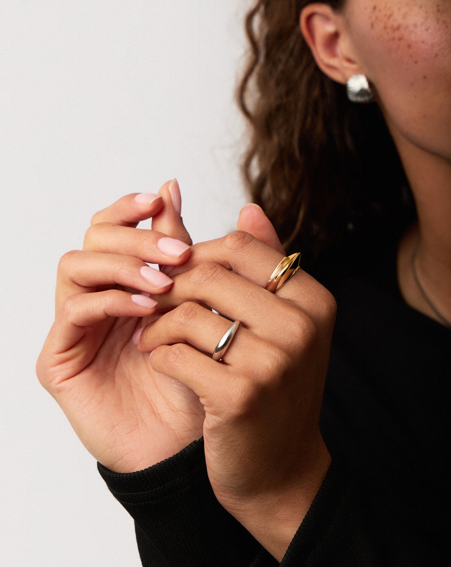 Hera Dome Stacking Ring | 18ct Gold Vermeil