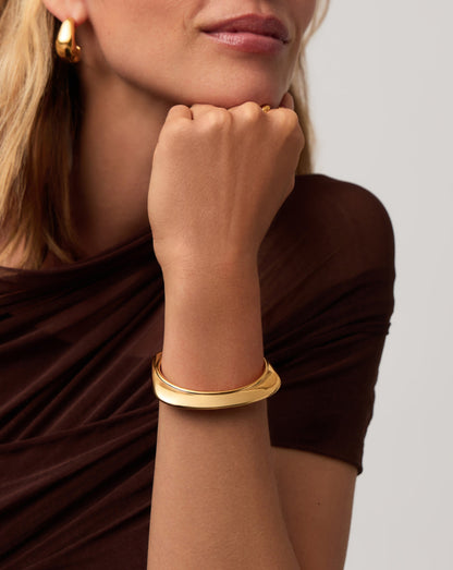 Hera Dome Statement Cuff Bracelet | 18ct Gold Plated