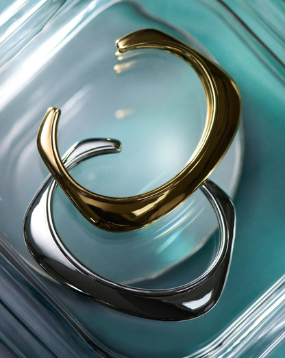 Hera Dome Statement Cuff Bracelet | 18ct Gold Plated