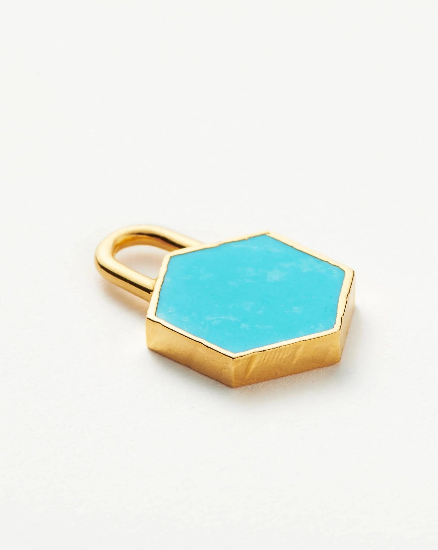 Hex Clip-on Pendant | 18ct Gold Vermeil/Turquoise