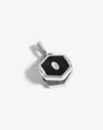 Hex Padlock Locket Clip-On Pendant