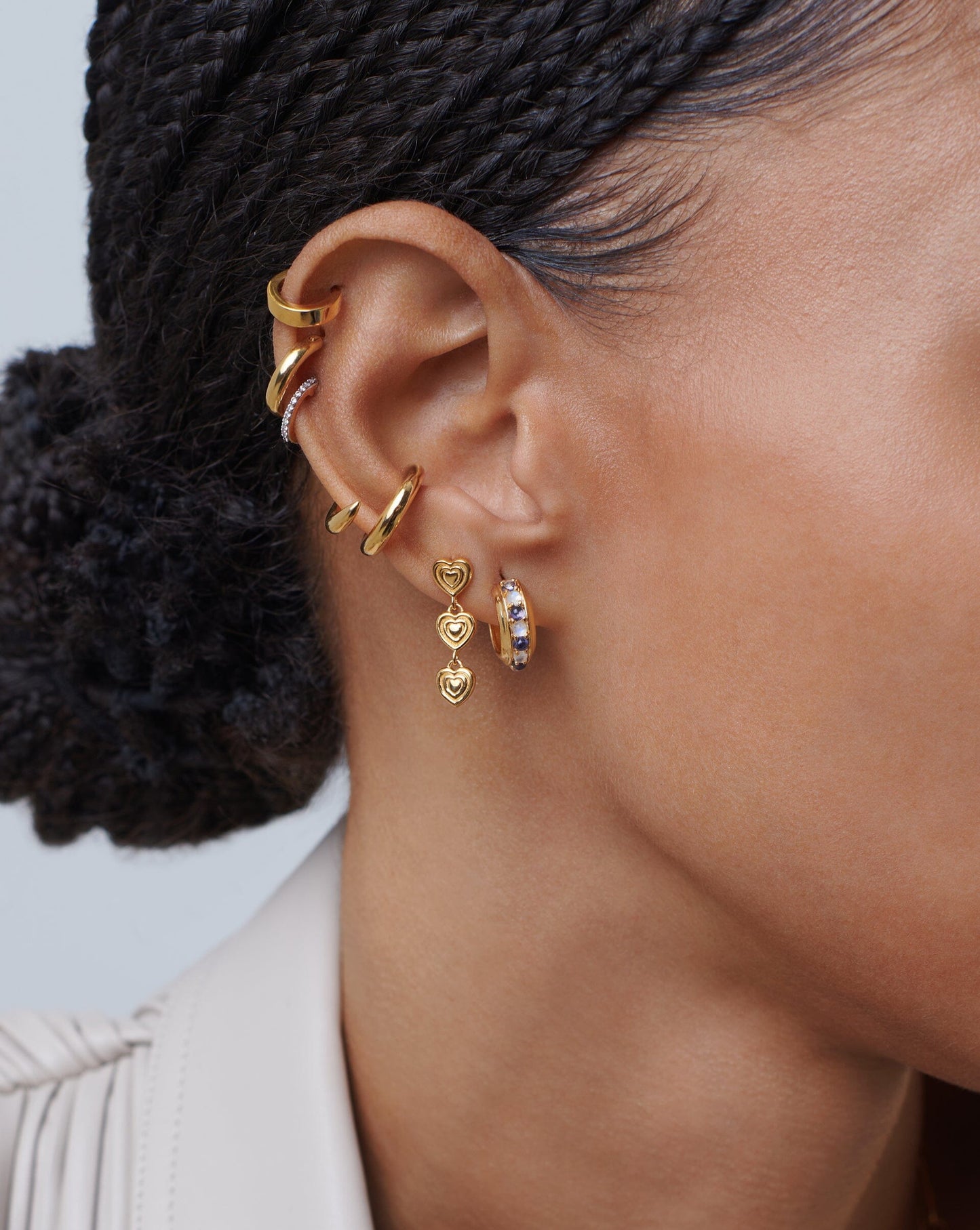 Hot Rox Gemstone Mini Hoop Earrings