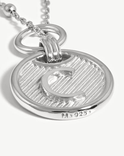 Initial Pendant Necklace - Initial B | Sterling Silver
