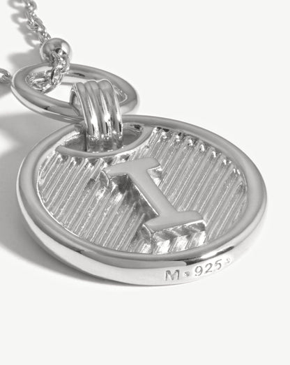 Initial Pendant Necklace - Initial I | Sterling Silver