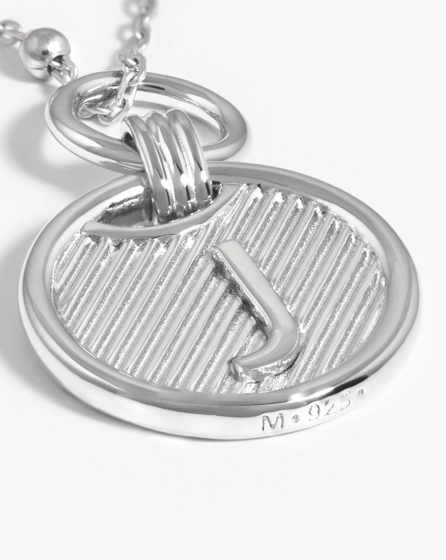 Initial Pendant Necklace - Initial J | Sterling Silver