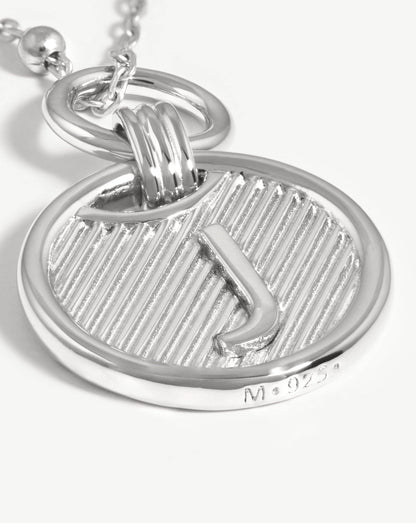 Initial Pendant Necklace - Initial J | Sterling Silver