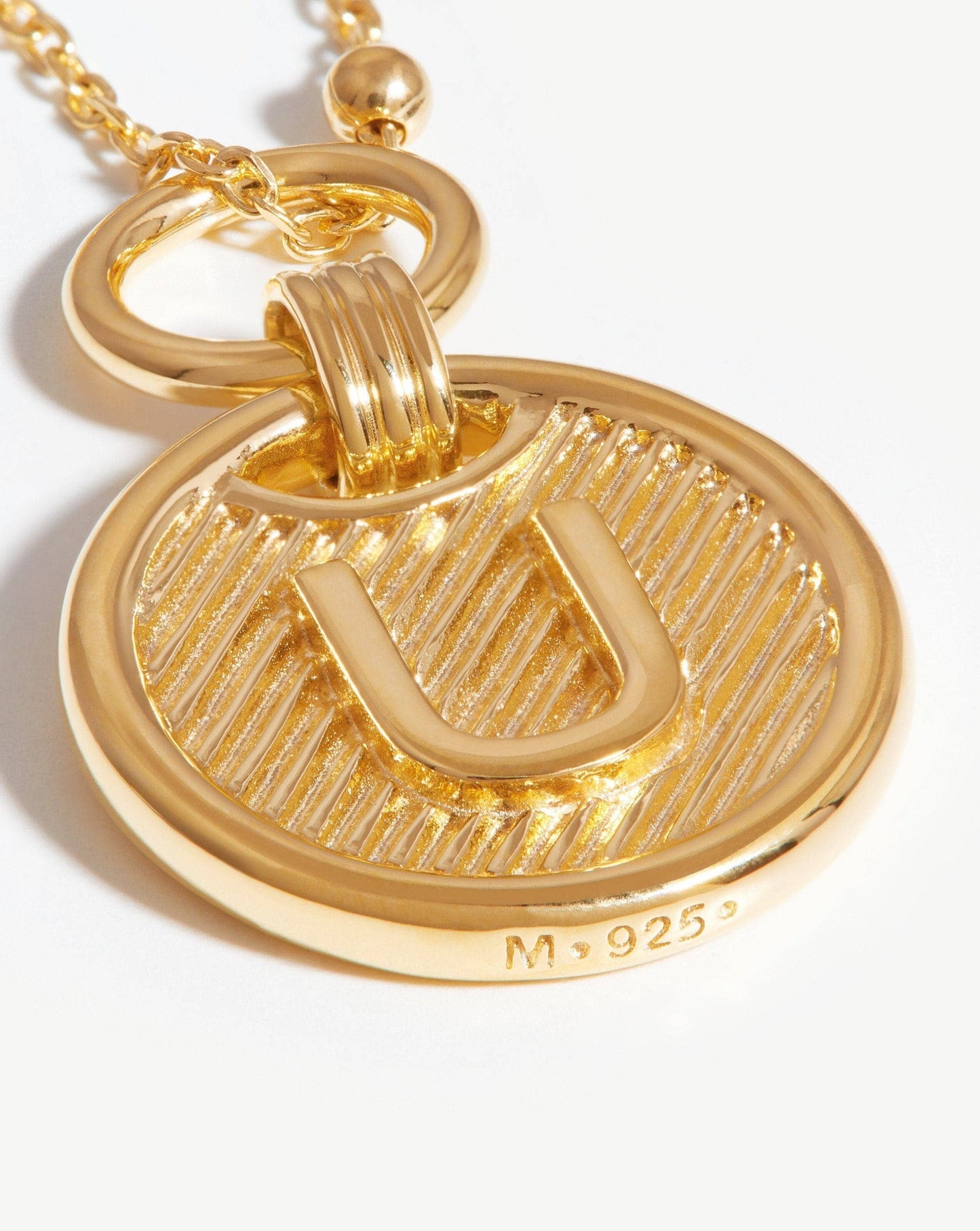 Initial Pendant Necklace - Initial U | 18ct Gold Vermeil