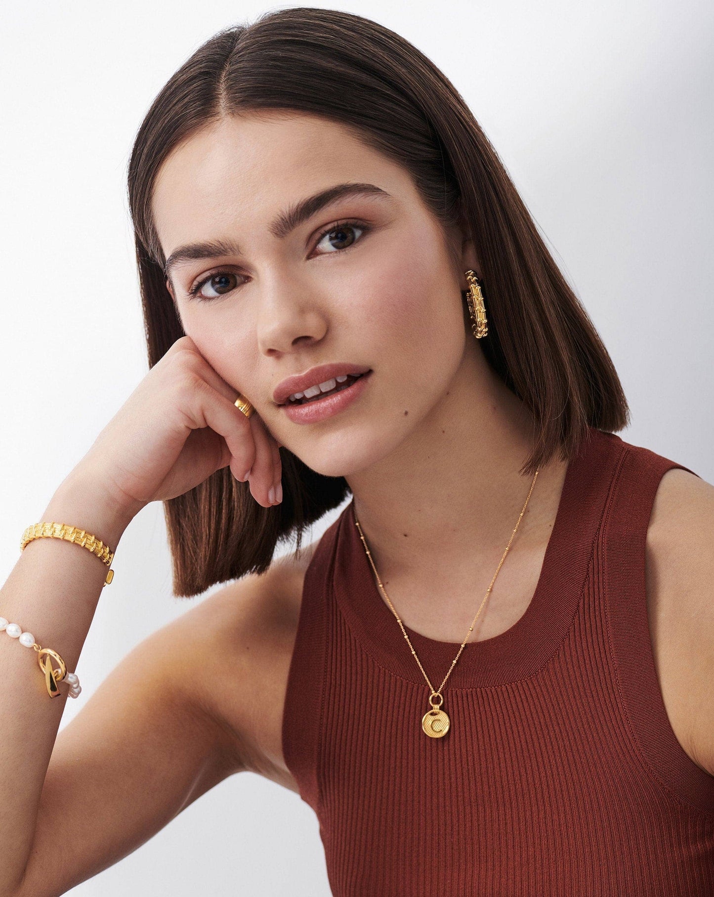 Initial Pendant Necklace - Initial U | 18ct Gold Vermeil