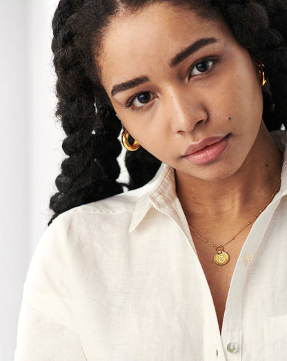 Initial Pendant Necklace - Initial W | 18ct Gold Vermeil