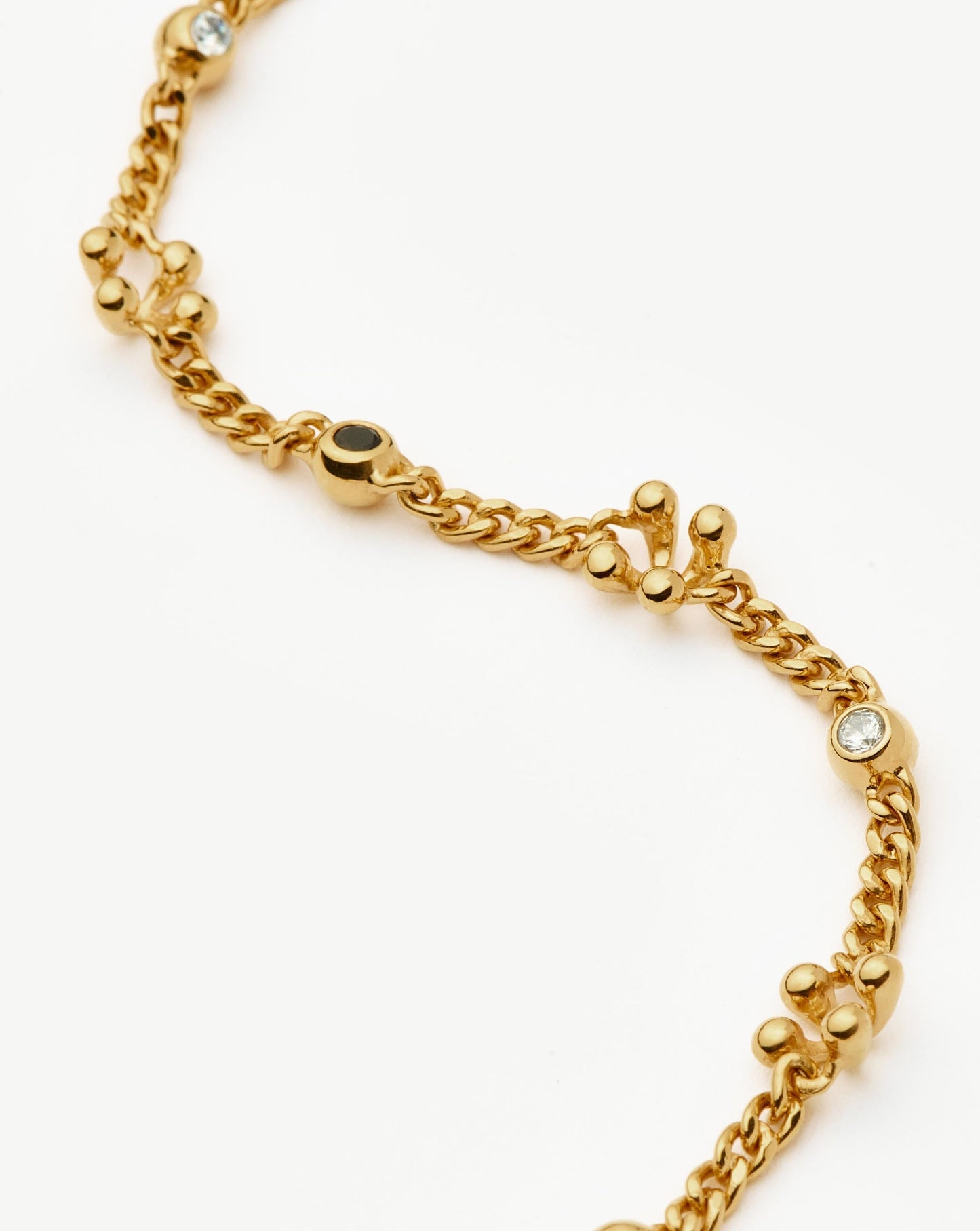 Kinetic Duality Charm Bracelet | 18ct Gold Plated Cubic Zirconia
