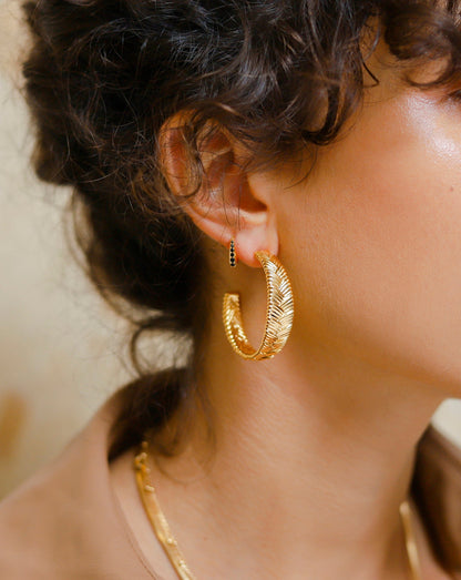 Large Braid Hoop Earrings