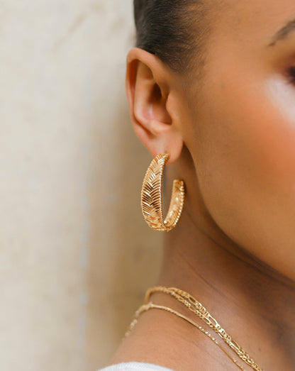 Large Braid Hoop Earrings