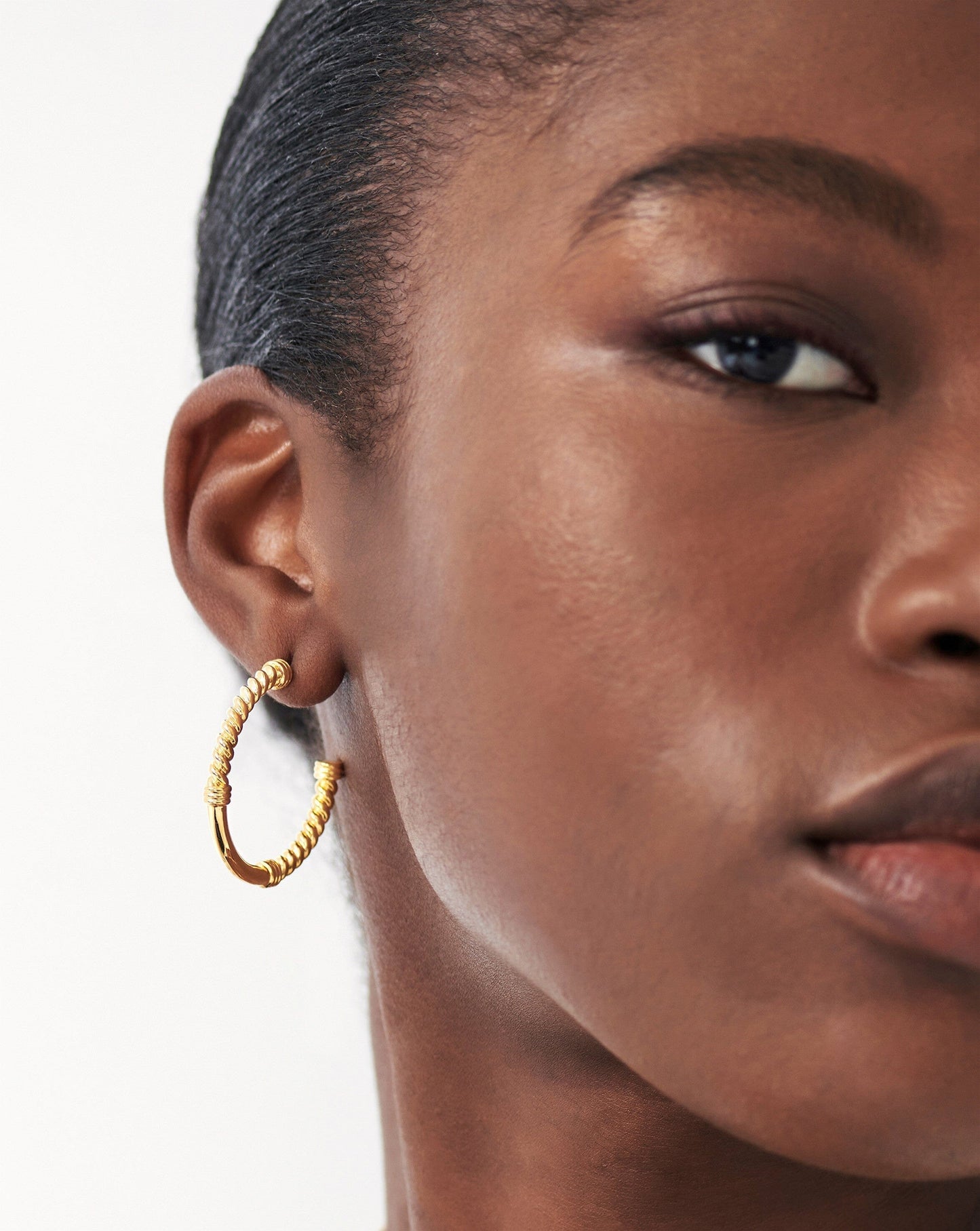 Large Cord Hoop Earrings