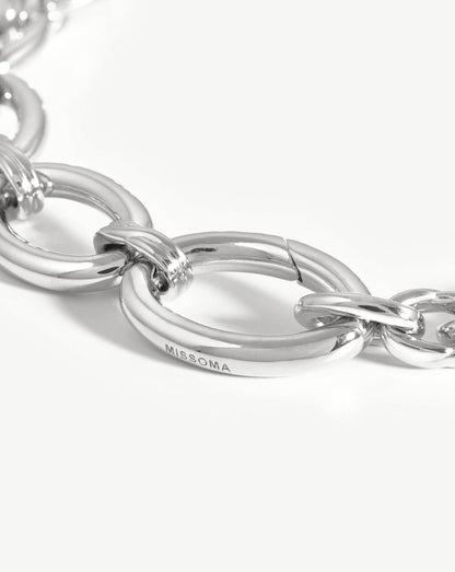 Large Graduated Oval Chain Necklace