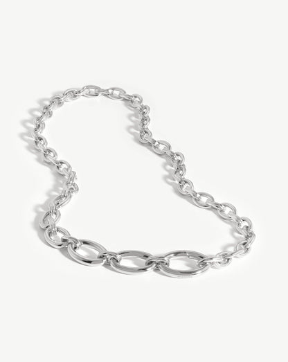 Large Graduated Oval Chain Necklace