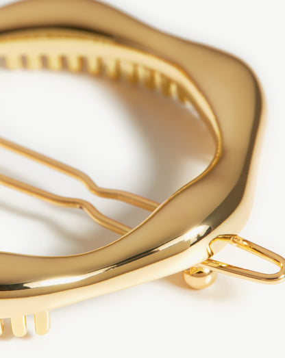 Large Molten Hair Clip | 18ct Gold Plated