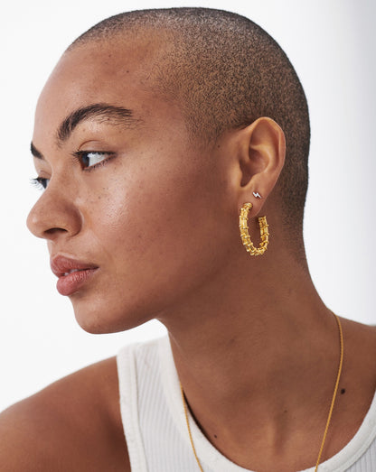 Large Raffia Hoop Earrings