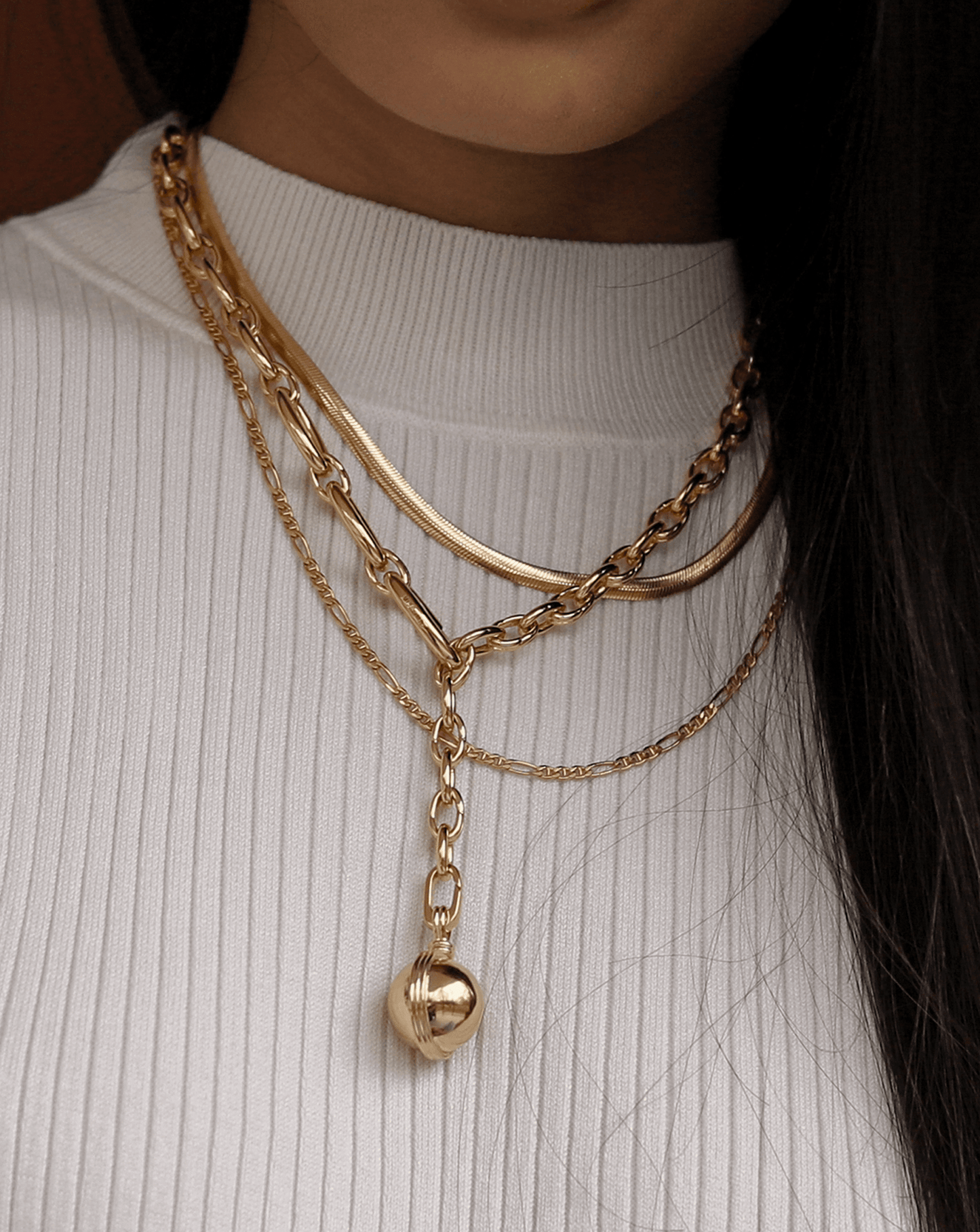 Large Sphere Clip-On Pendant