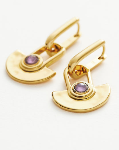 Limited Edition Zenyu Fan Gemstone Drop Earrings