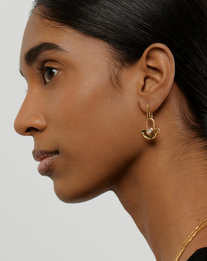 Limited Edition Zenyu Fan Gemstone Drop Earrings