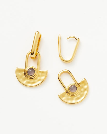 Limited Edition Zenyu Fan Gemstone Drop Earrings