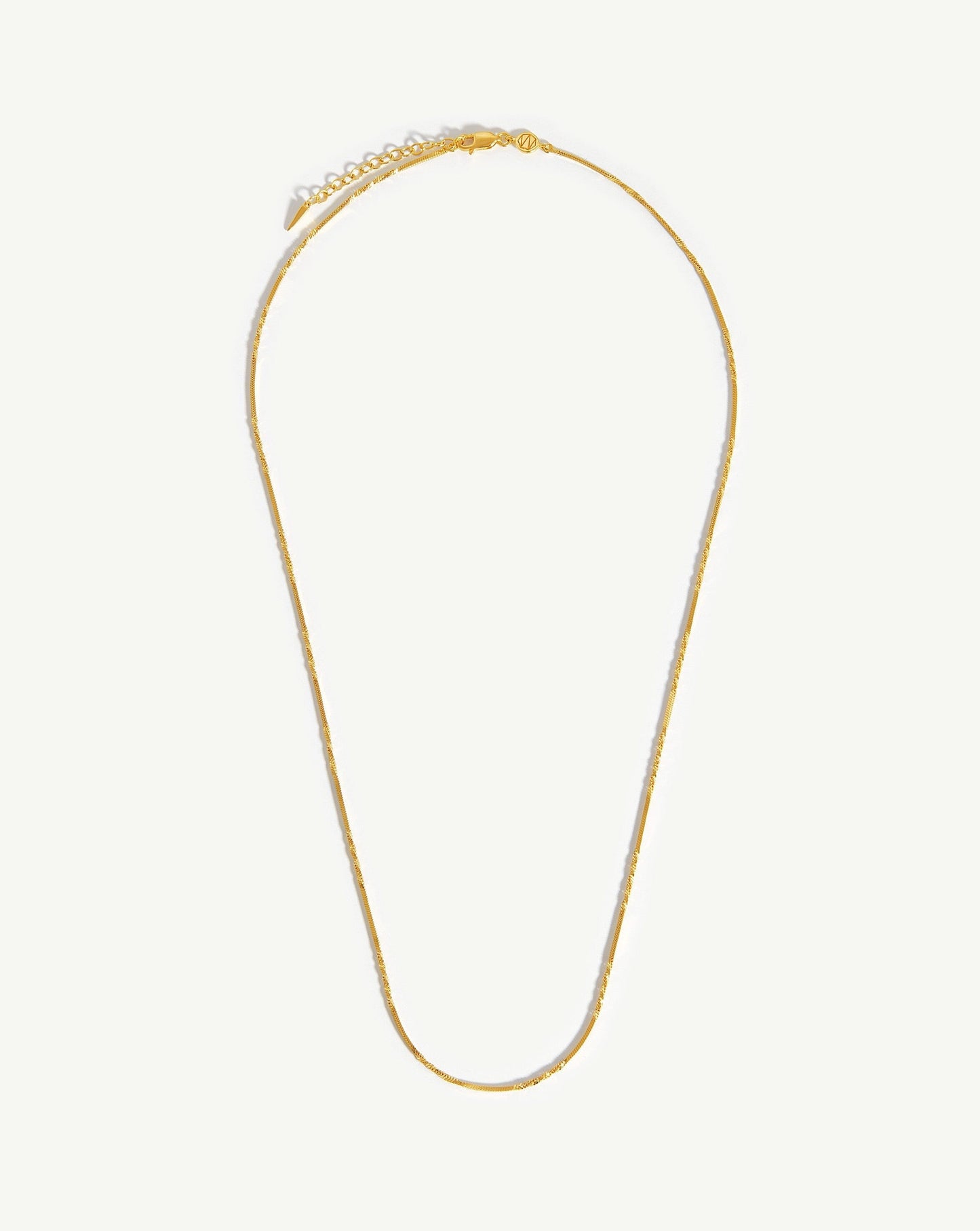 Long Isa Twisted Chain Necklace | 18ct Gold Vermeil