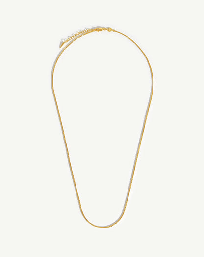 Long Isa Twisted Chain Necklace | 18ct Gold Vermeil