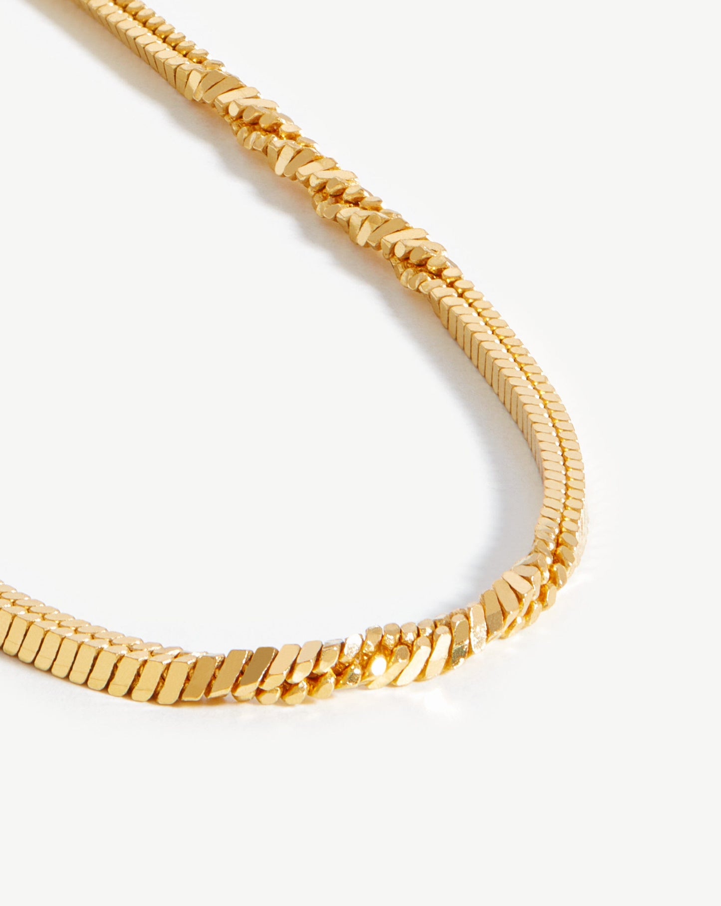 Long Isa Twisted Chain Necklace | 18ct Gold Vermeil
