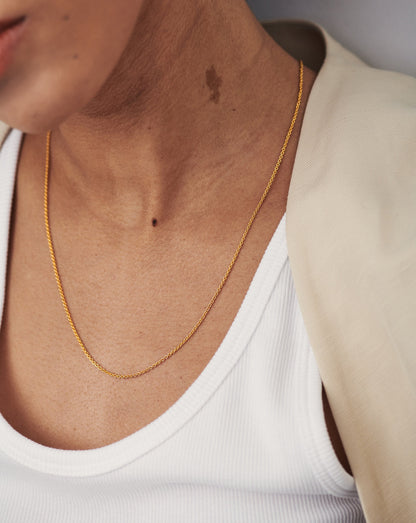Long Plain Chain Necklace