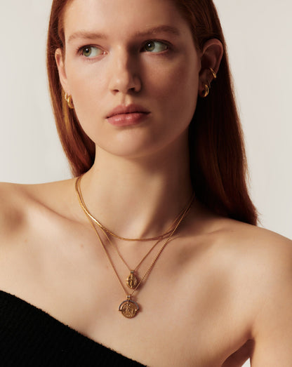 Lucy Williams Roman Coin Locket Necklace | 18ct Gold Vermeil
