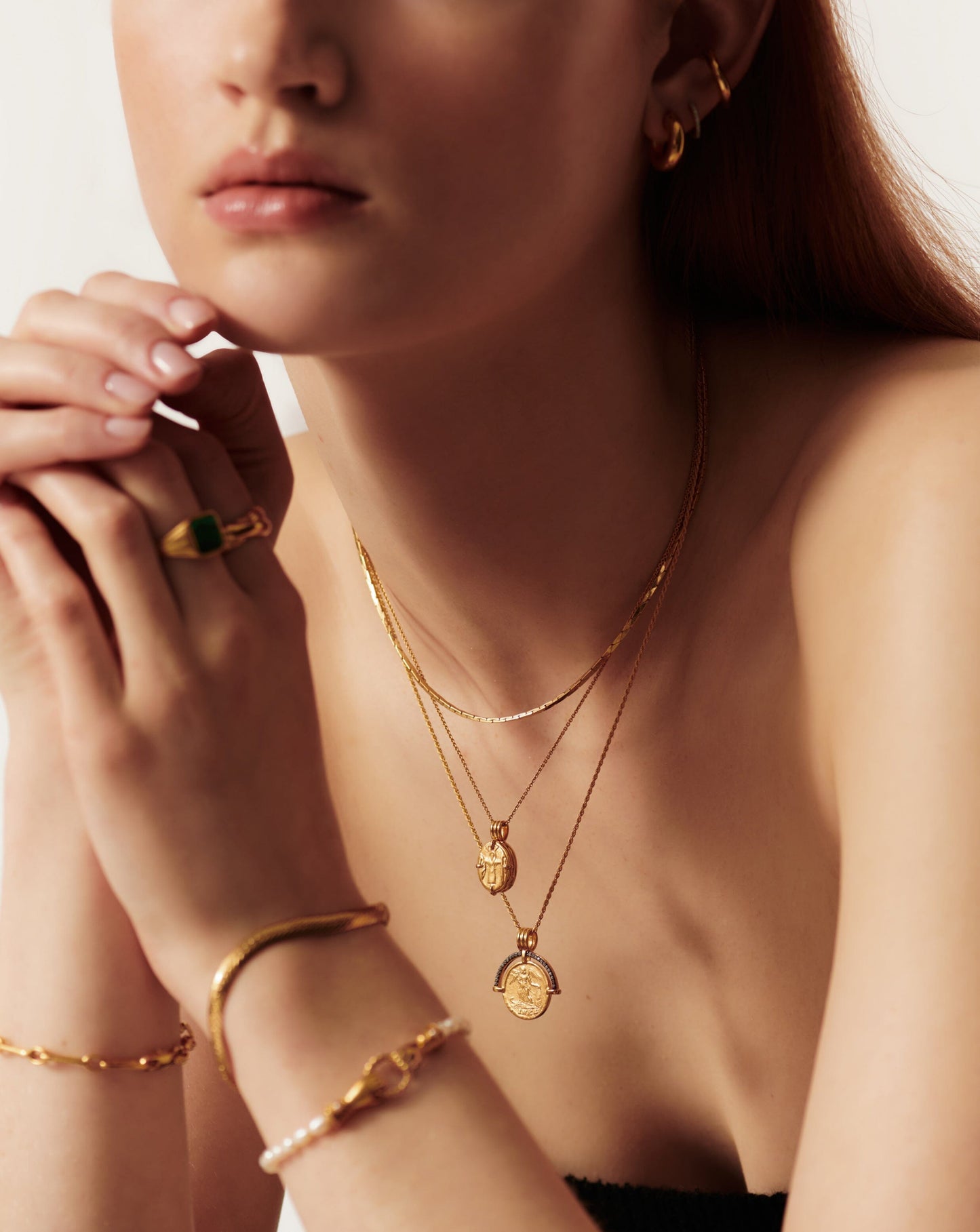 Lucy Williams Roman Coin Locket Necklace | 18ct Gold Vermeil