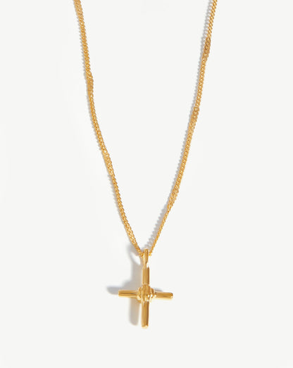 Lucy Williams Ridge Cross Necklace | 18ct Gold Vermeil