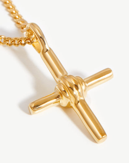 Lucy Williams Ridge Cross Necklace | 18ct Gold Vermeil