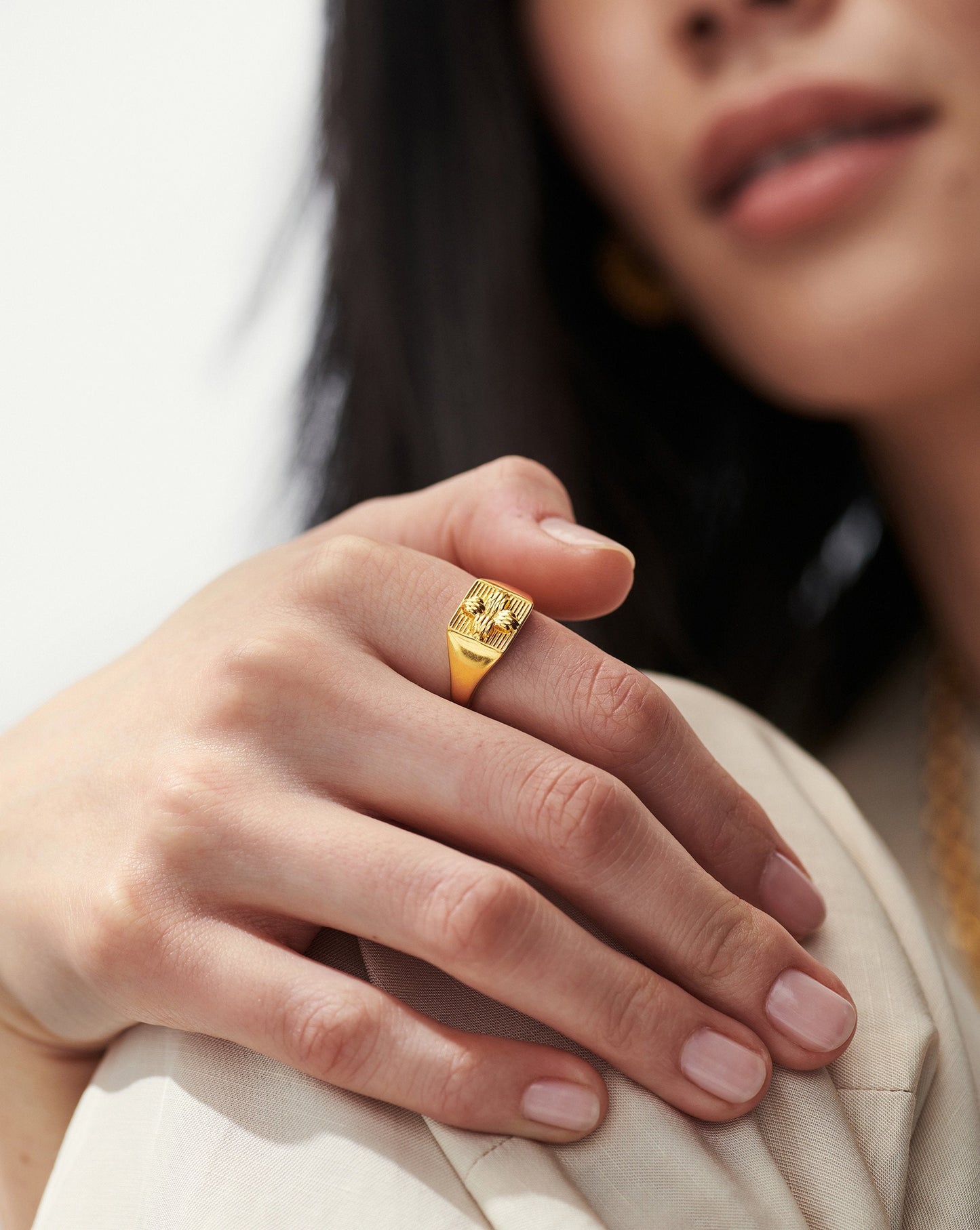 Lucy Williams Ridge Cross Signet Ring