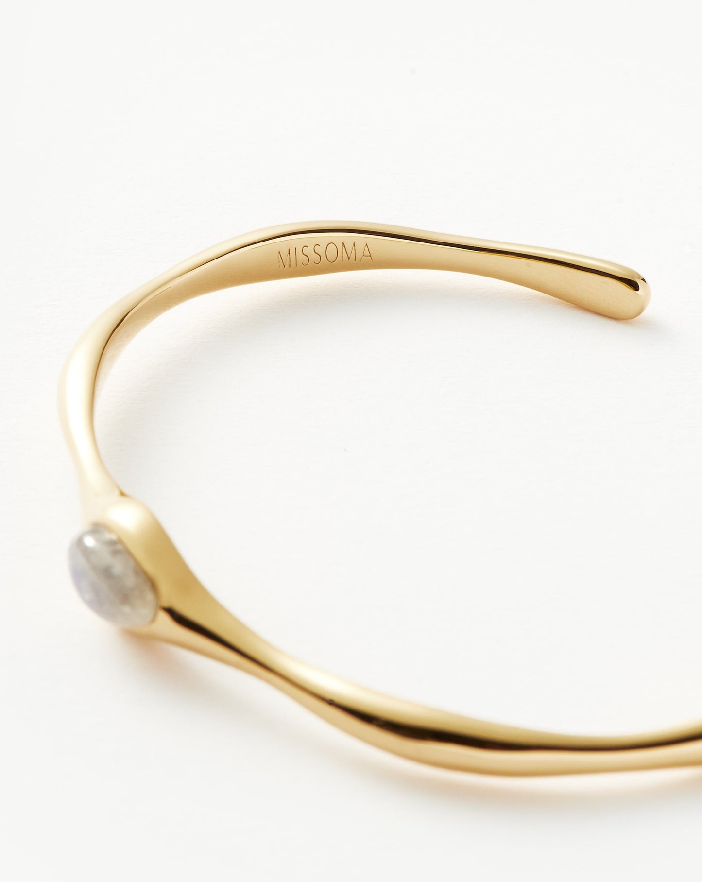 Magma Gemstone Cuff Bracelet | 18ct Recycled Gold Vermeil on Recycled Sterling Silver