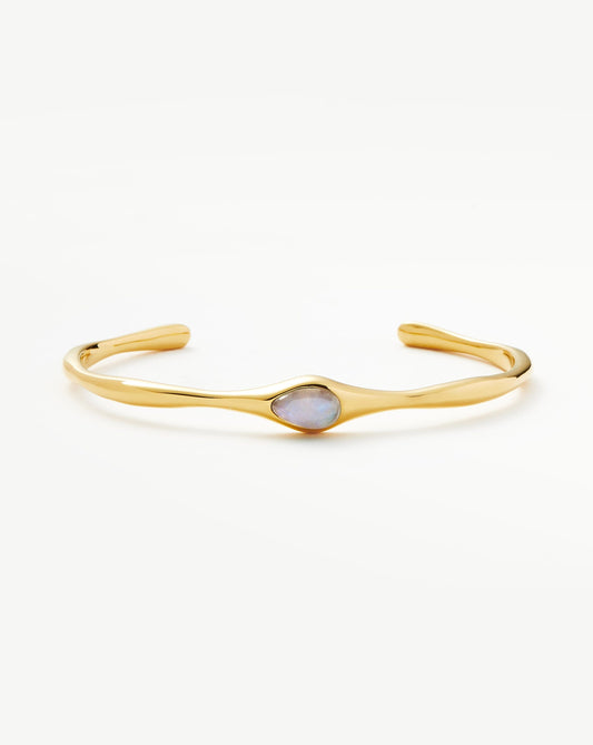 Magma Gemstone Cuff Bracelet | 18ct Recycled Gold Vermeil on Recycled Sterling Silver
