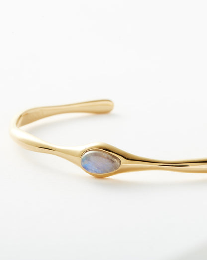 Magma Gemstone Cuff Bracelet | 18ct Recycled Gold Vermeil on Recycled Sterling Silver