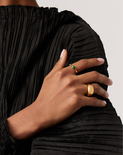 Magma Gemstone Stacking Ring | 18ct Recycled Gold Vermeil on Recycled Sterling Silver
