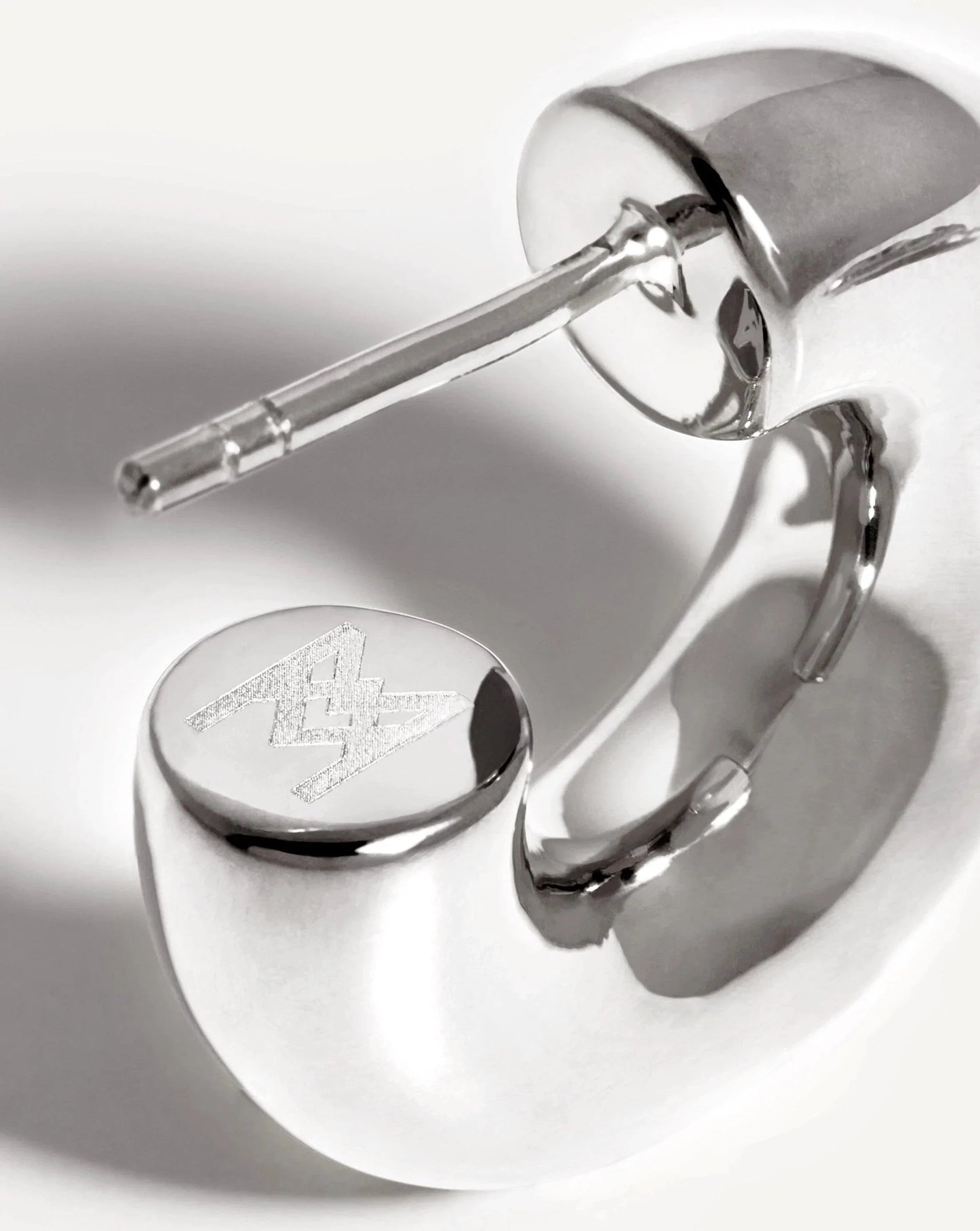 Chubby Tunnel Small Hoop Earrings  | Silver Plated
