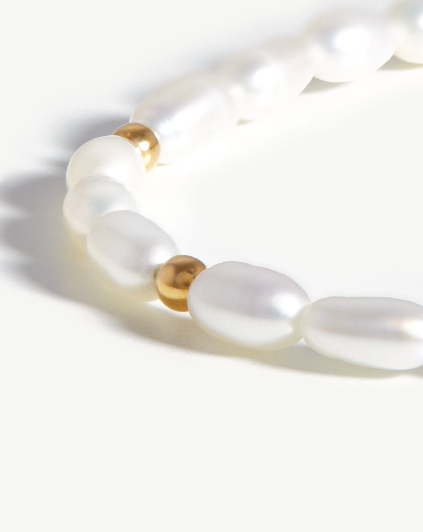 Medium Seed Pearl Beaded Necklace | 18ct Gold Plated/Pearl
