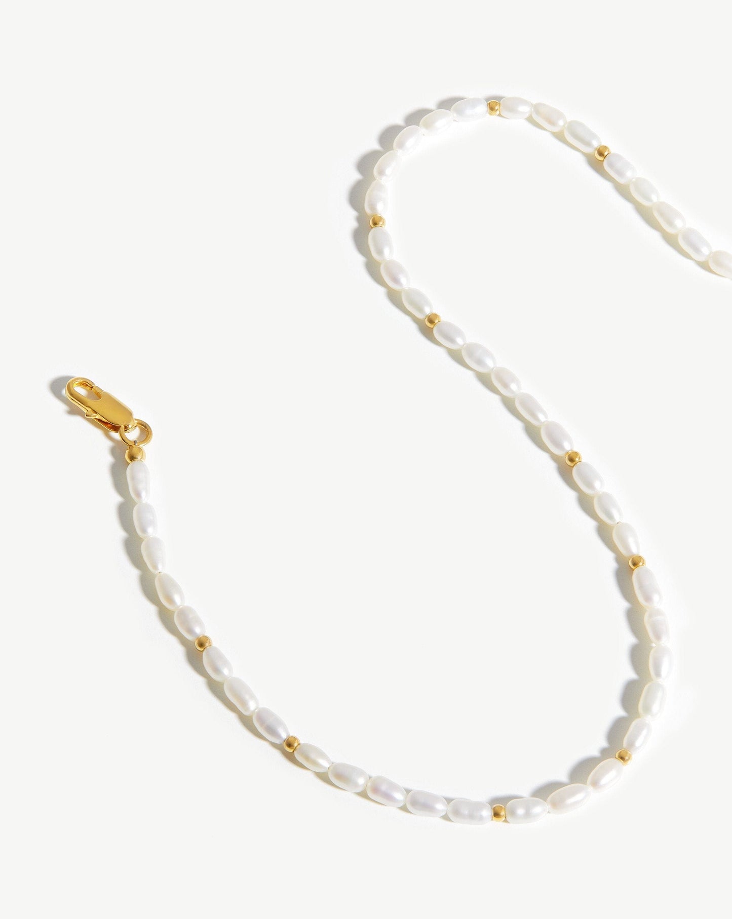 Medium Seed Pearl Beaded Necklace | 18ct Gold Plated/Pearl