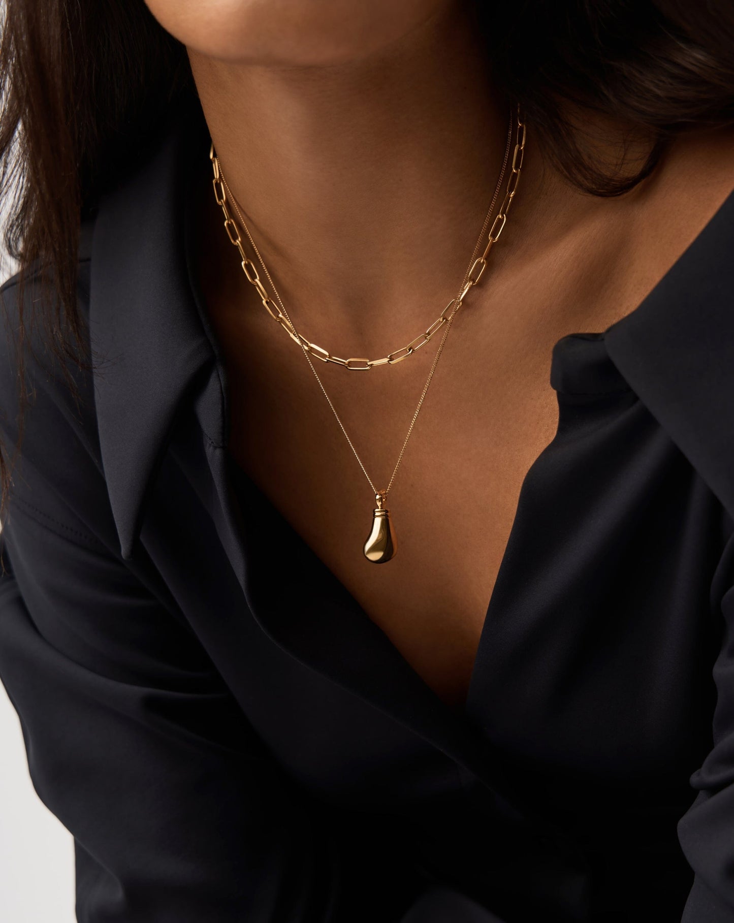 Message in a Bottle Droplet Pendant Necklace | 18ct Gold Plated