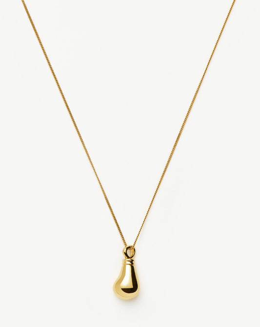 Message in a Bottle Droplet Pendant Necklace | 18ct Gold Plated