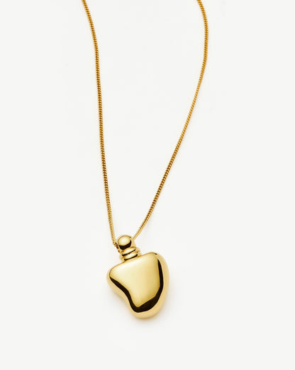Message in a Bottle Heart Pendant Necklace | 18ct Gold Plated