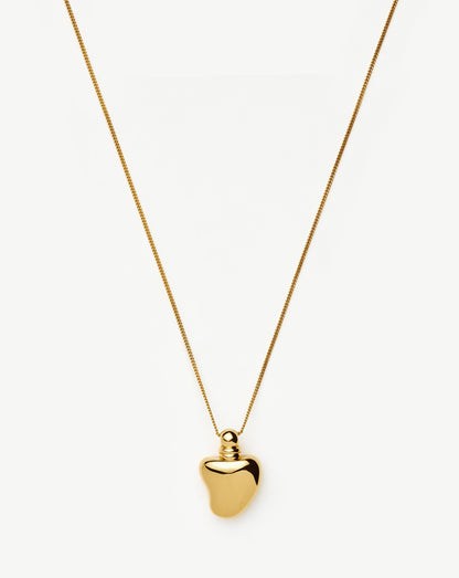 Message in a Bottle Heart Pendant Necklace | 18ct Gold Plated